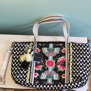 America & Beyond Embellished Tote w/Two Pouches